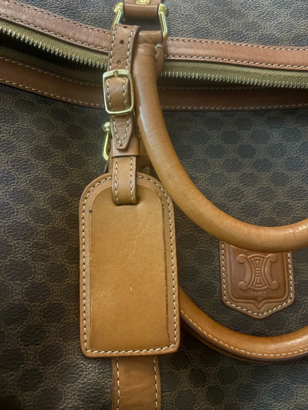 Authentic Celine Macadam Canvas Boston 45 Travel Bag - Picture 12 of 16
